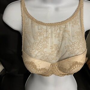 Elegant Lace Bralette in Tan